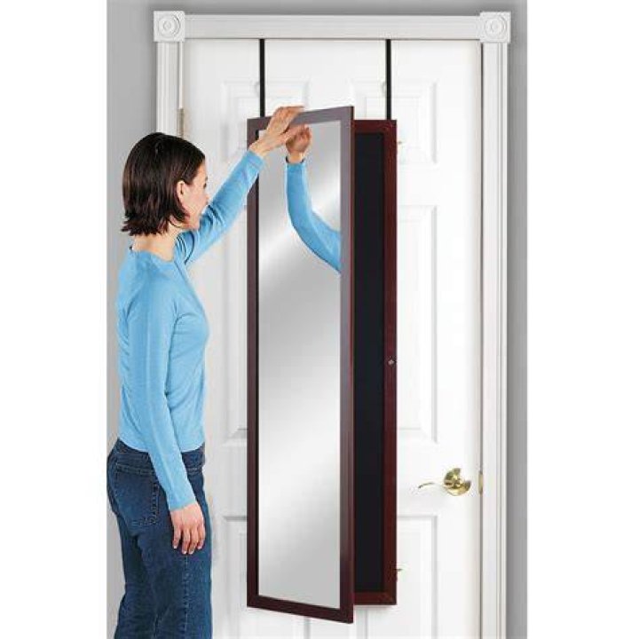 How do you hang a mirror over a door