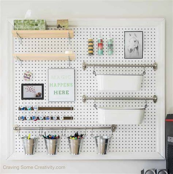 How do you hang a pegboard on a wall