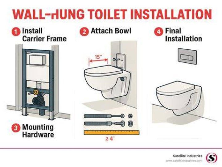 How do you install a wall mounted WC